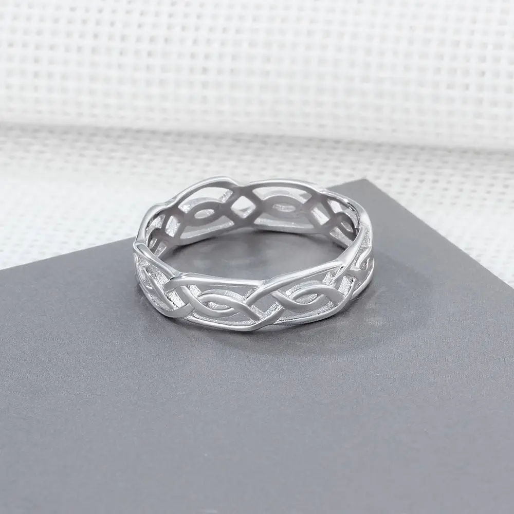 100% 925 Sterling Silver Rings For Women Weaving Vintage Rings Romantic Gift to Lovers(JewelOra RI102824)