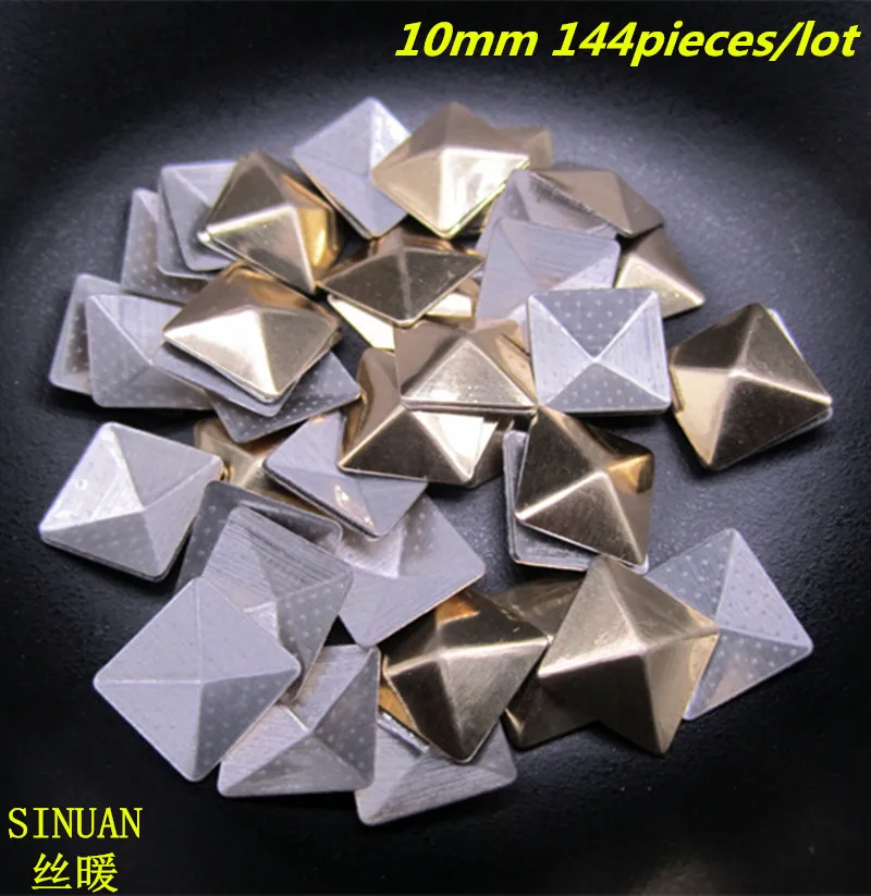 

SINUAN Pyramid Studs Hot-Fix Studs 10Mm/15Mm Decorations For Clothes Square Diy Clothes 10Mm/15MmGold Clothing Accessories Metal