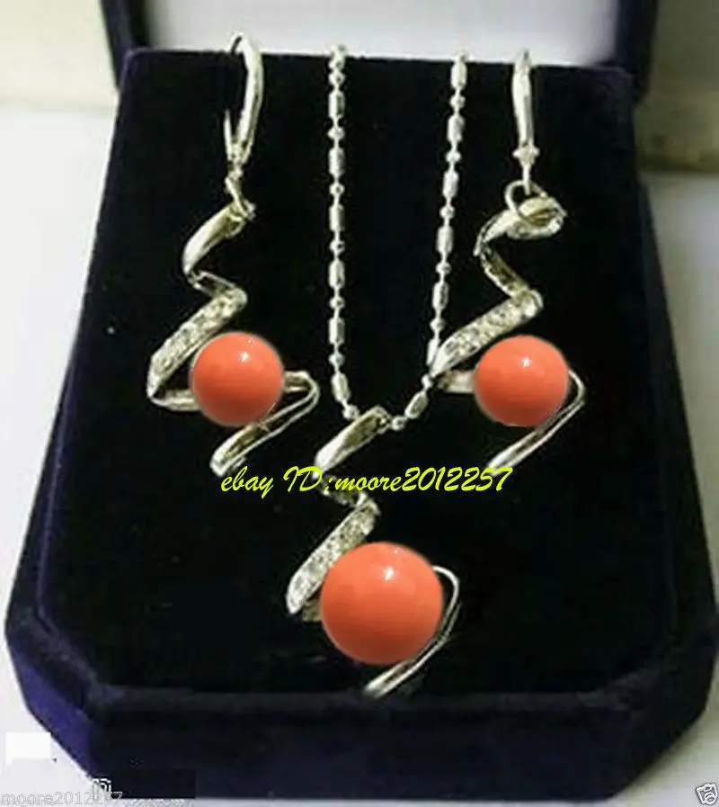 Prett Lovely Women's Wedding lovely Pink shell pearls Necklace earrings Sets&gtAAA GP Bridal wide watch win brincos | Украшения и