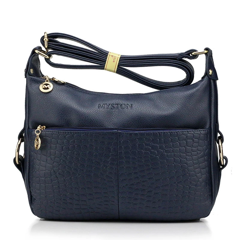 Women&#39;s Genuine Leather Handbags All match Shoulder CrossBody Bags Lady Fashion Alligator ...