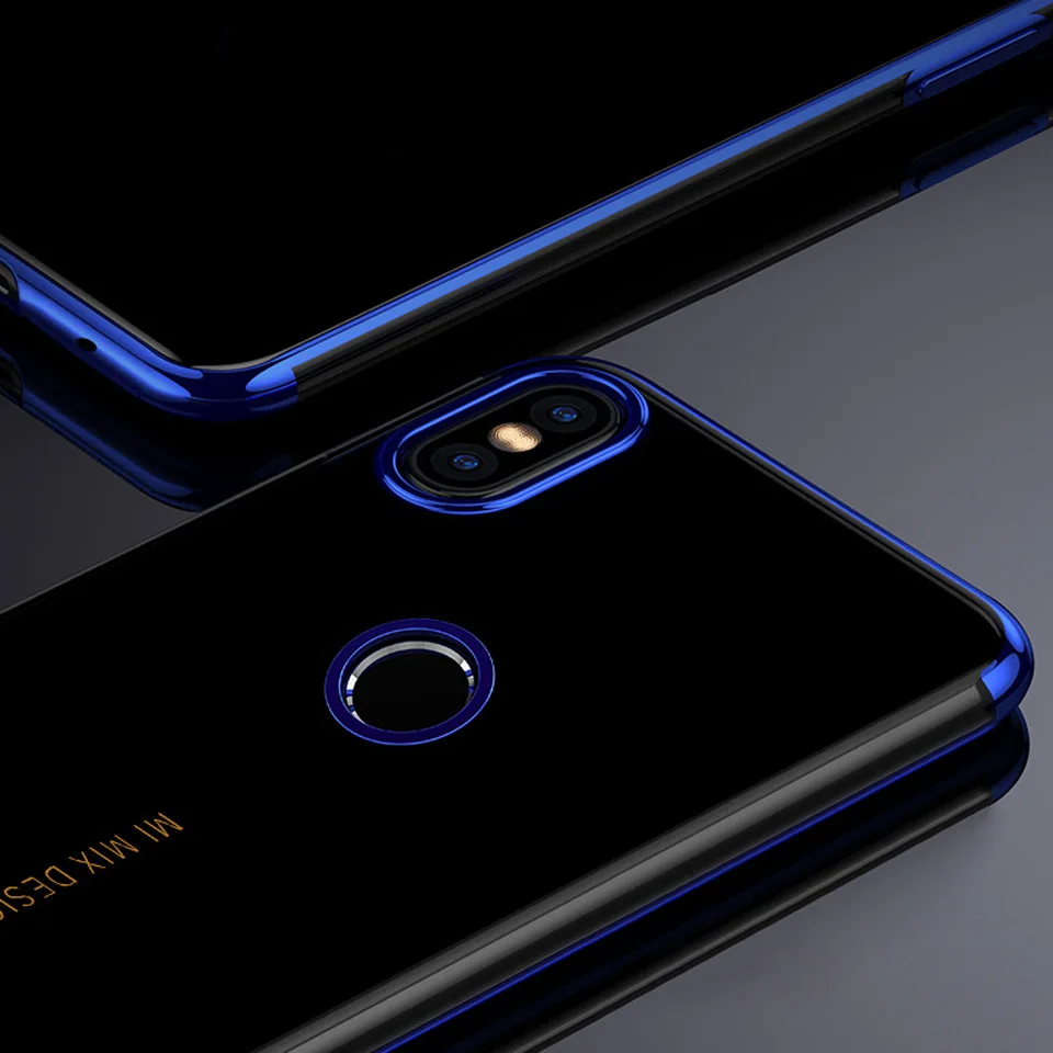 Тонкий блестящий чехол ТПУ с покрытием для XiaoMi Mix 2 5X A1 6 силиконовый RedMi Note 4 5A 5 Pro 4X