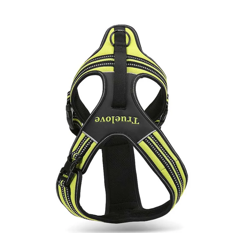 Baratos Truelove Sport Nylon reflectante sin tirar arnés de perro al aire libre aventura mascota Chaleco con mango xs a xl 5 colores en stock fábrica