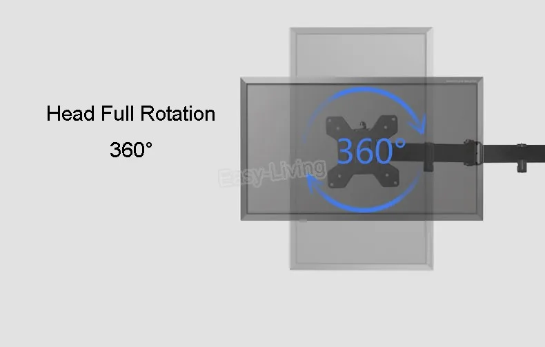 Полный ход 360 градусов одна настольная подставка для монитора 1"-27" ЖК-СВЕТОДИОДНЫЙ монитор крепление на руку загрузка 9,9 кг каждая головка