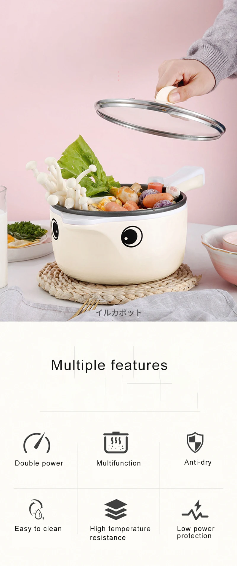 Мультиварки Электрический сковородке Hot Pot лапша, рис Плита тушения пару жареных электрокастрюля 220 V один/двойной Слои