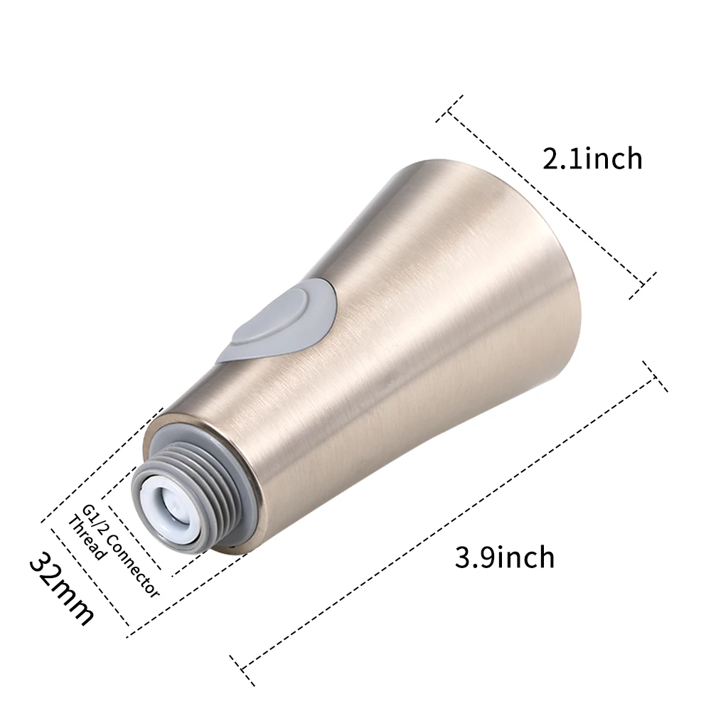 2-Function Swivel Faucet Nozzle Torneira Water Filter Adapter Water Spray Head Parts G1/2 Connections Polished Chrome