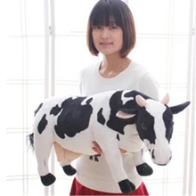 Fancytrader Big 70cm Emulational Milk Cow Toy Plush Soft Stuffed Big Animal Cow Doll Nice Gift