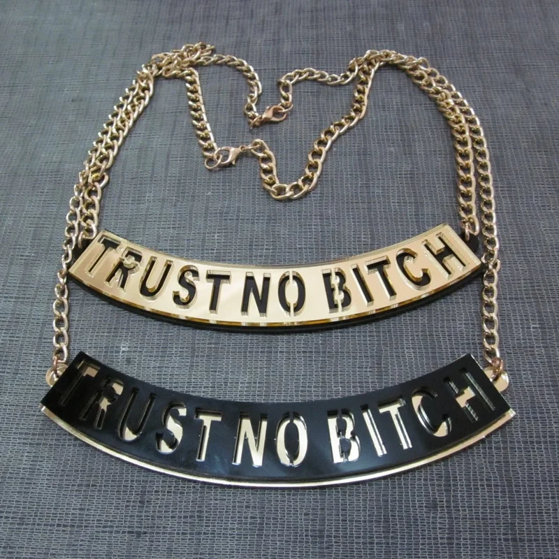 Модное акриловое ожерелье с буквами алфавита без Суки|trust no bitch|letter necklacealphabet necklace |