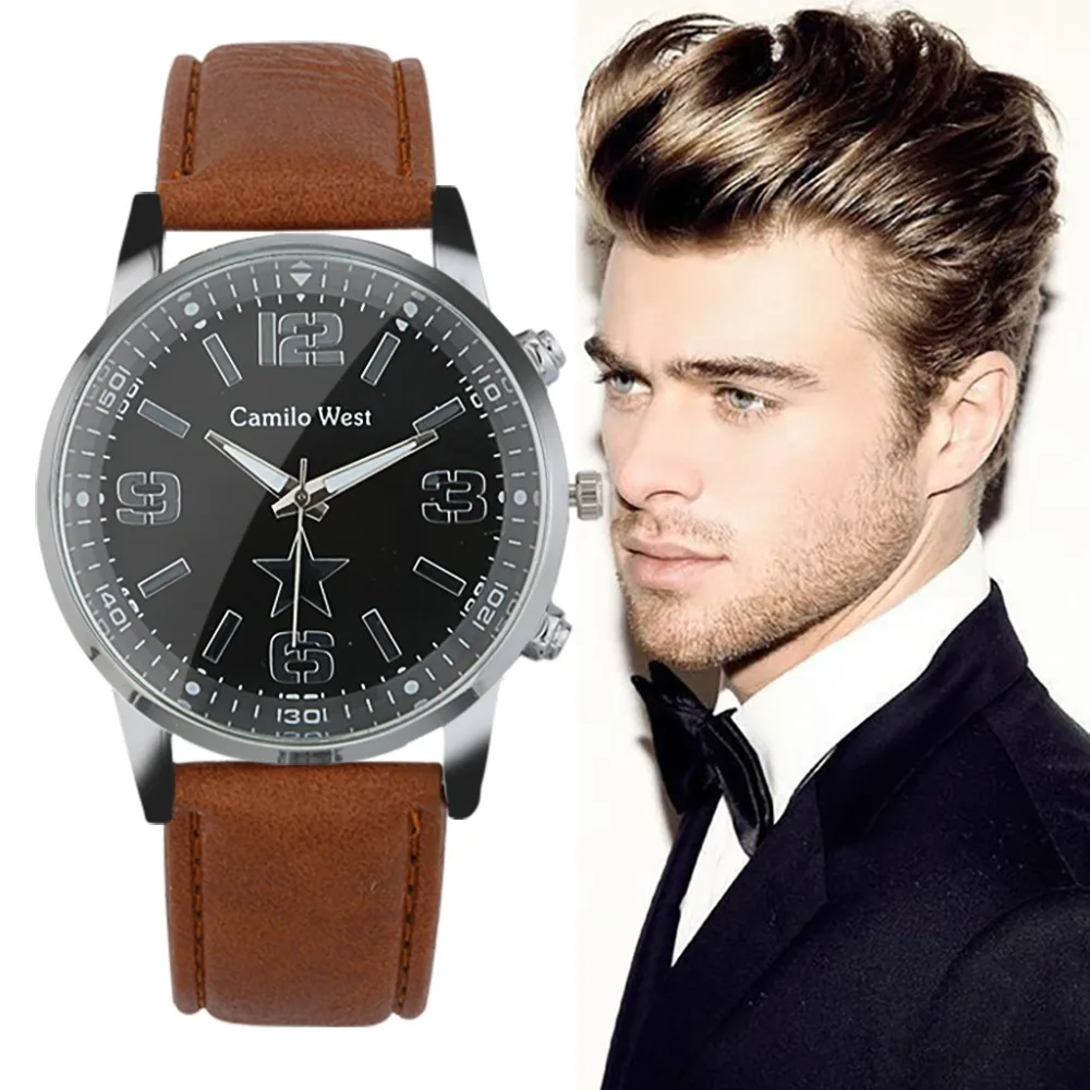 

Fashion Mens Watch digital Scale Dial Simple Quartz Wristwatch Movement Male Watches Featured Leather Strap Clock Montre Homme50