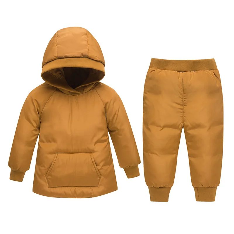 

2019 Winter Down Set Jacket for Baby Girl Clothes Children Clothing Sets Boys Parka Hooded Coat Kids Snow Wear Kids Clothes 1-3T