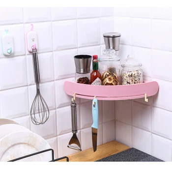 

Bathroom Plastic Corner Basket Shelf Shower Shampoo Bathball Cosmetic Shelves Kitchen Washroom Wall Storage Trays Hook Organizer