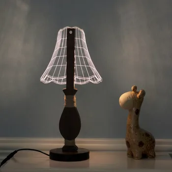 

New Dimmable USB Table Light Acrylic LED Table Lamp 3D Nightlight Wedding Decor Home Decor with UK/EU Plug