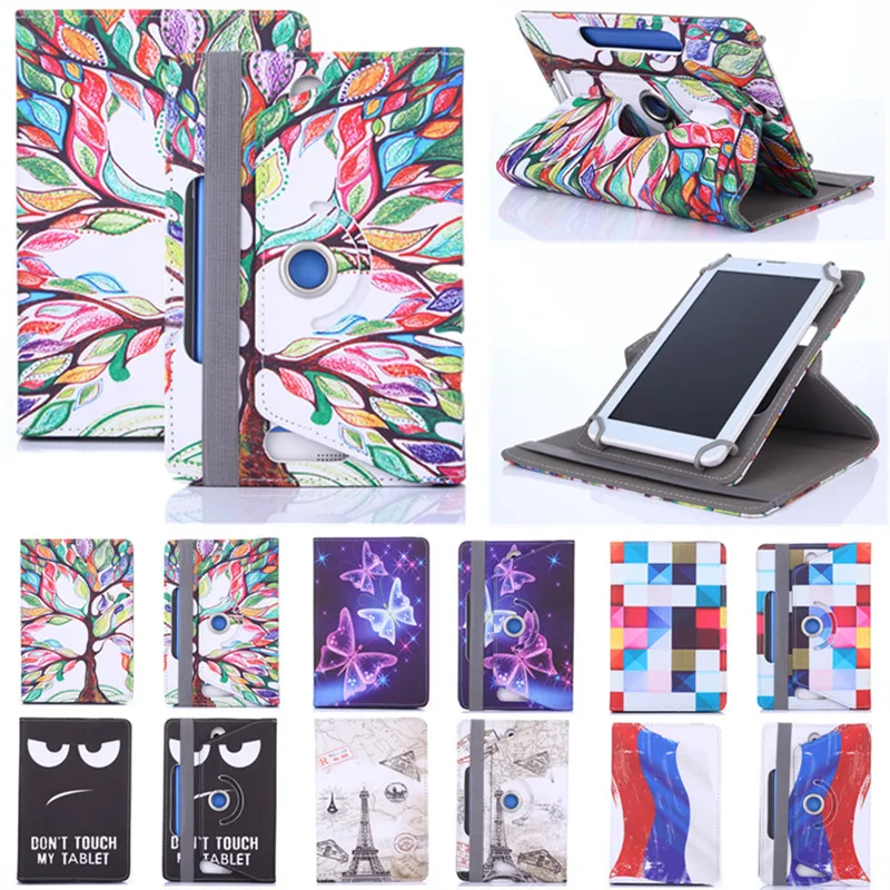 

HISTERS Printed Cover for Archos Access 70 3G 7 Inch Tablet 360 Degree Rotating PU Leather Case with Camera Hole