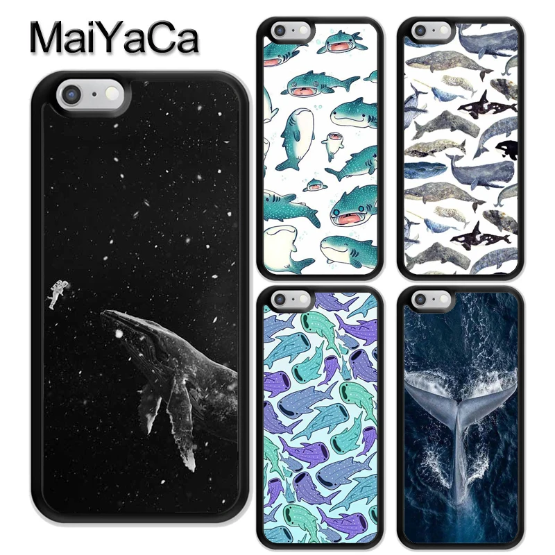 

MaiYaCa Cute Ocean Whale Fish Soft Rubber Phone Cases For iPhone 6 6S 7 8 Plus X XR XS MAX 5 5S SE Back Cover Skin Shell Coque