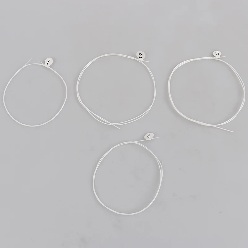 4PCS/set U105 White nylon Ukulele Strings Nylon Guitar Replacement Parts for Ukulele
