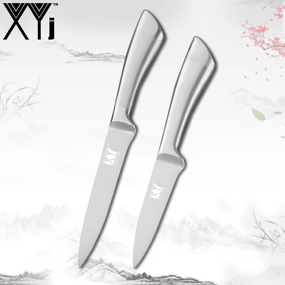 XYj набор кухонных ножей из нержавеющей стали, нож шеф-повара, японский нож для нарезки овощей, ультра-тонкие кухонные аксессуары, столовые приборы - Цвет: Utility Paring