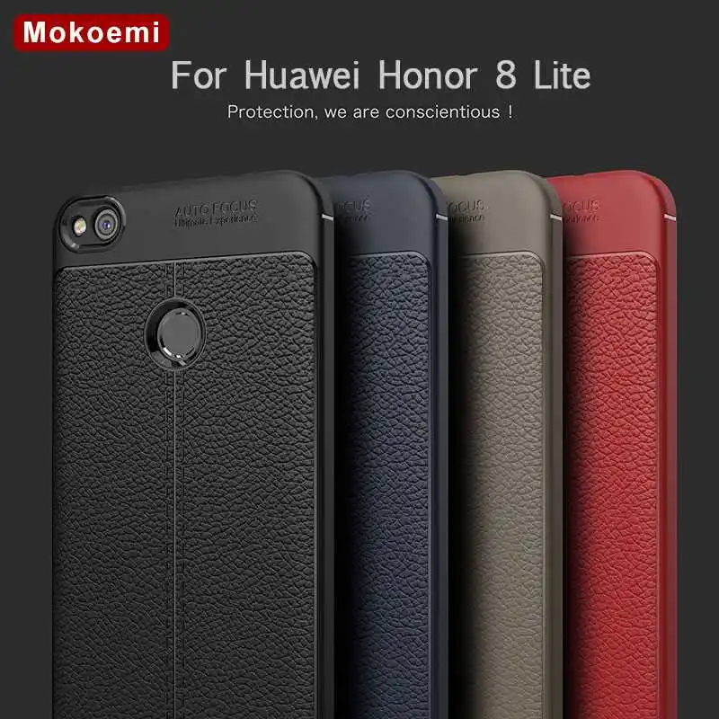 

Mokoemi Fashion Lichee Pattern Shock Proof Soft 5.2"For Huawei Honor 8 Lite Case For Huawei Honor 8 Lite Cell Phone Case Cover