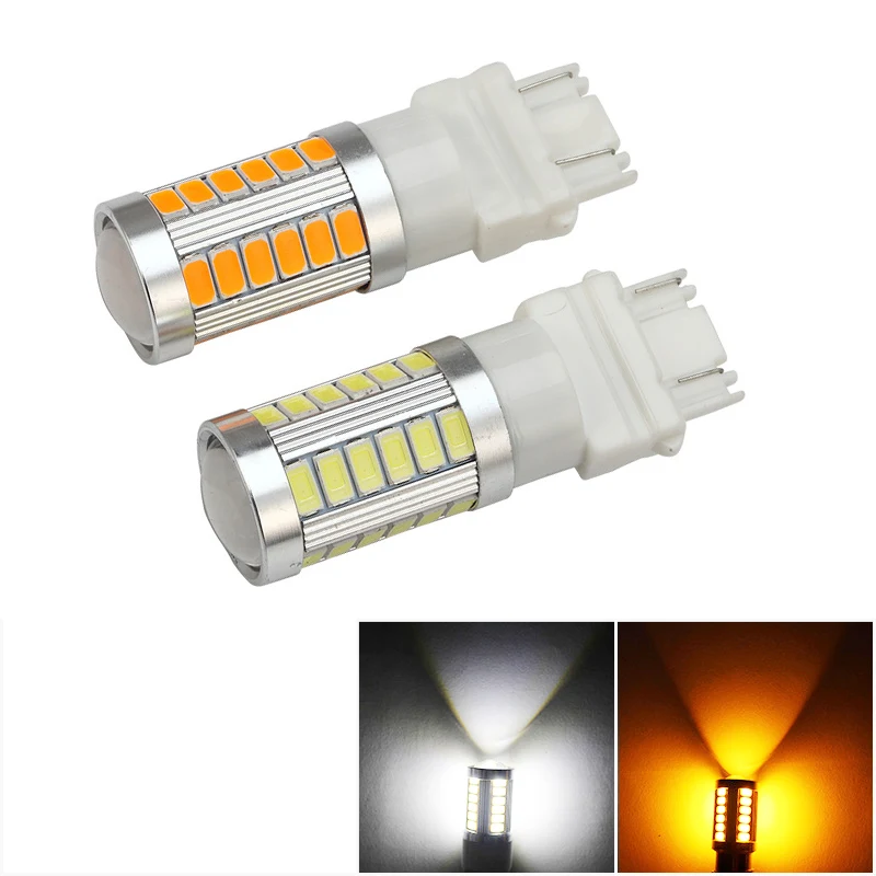 1X T25 3157 светодиодная сигнальная лампа P27W P27/7W Led 3156 для автоматического сигнала