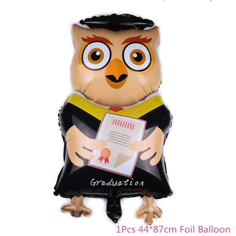 owl congrats grad foil balloons graduation ceremony party decor children toys@# 