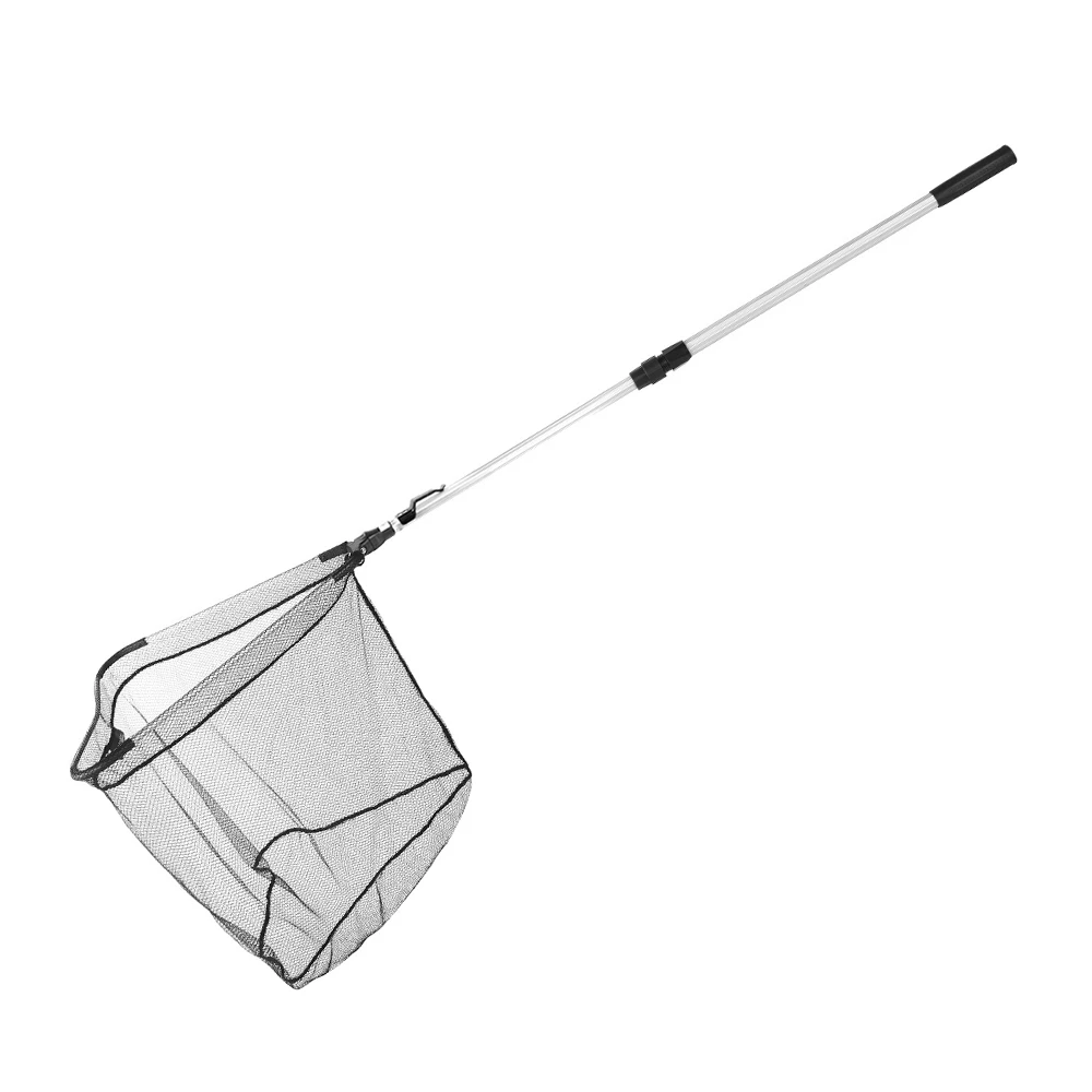 

95cm/160cm/210cm Triangle Fishing Net Portable Fish Landing Net Collapsible Fish Catching Net with Telescopic Aluminum Pole