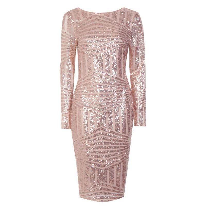 Irisie бренд Для женщин Блёстки платье Bodycon Сексуальная Vestidos женский с длинным