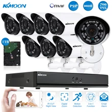KKMOON 8CH полный 960 H/D1 CCTV DVR 700TVL на открытом воздухе безопасности Камера Системы HDMI P2P ONVIF устройство цифровой видеозаписи рекордер+ 1 ТБ HDD+ 8* ИК CCTV Камера