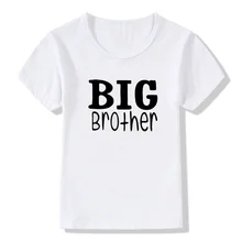 Новинка года; модная футболка с надписью «big brother» Одежда для мальчиков и девочек детская футболка с короткими рукавами Harajuku с круглым вырезом