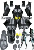 High Quality 3D Print Mass Effect Sexy Beauty Robot EDI Character Cosplay Costume Lycra Zentai Outfit Girls/Woman/Female Suit