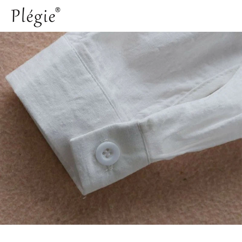 Plegie кружевная рубашка с вышивкой Blusas Mujer De Moda 2018 v вырезом и длинным рукавом