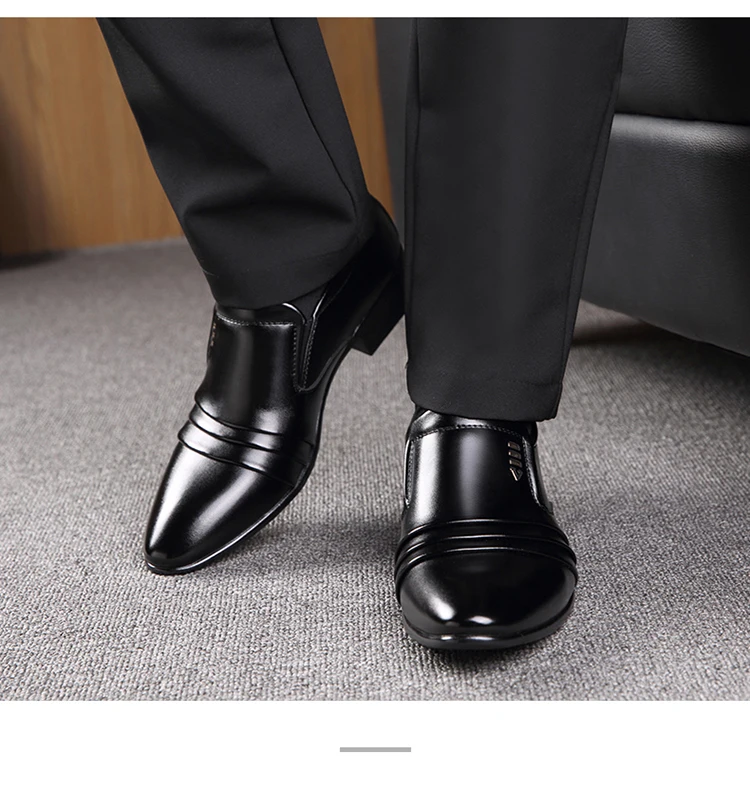 OSCO/Туфли-оксфорды для мужчин; кожаная официальная обувь без шнуровки; мужские офисные модельные туфли с острым носком; свадебные мужские туфли; zapatos hombre