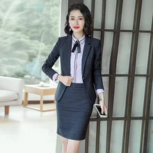 2019 جديد منقوشة دعوى فستان بتصميم بدلة الإناث الأزياء مزاجه الأعمال مزاجه بدلة Stewar Dess طيار زي K36(China)