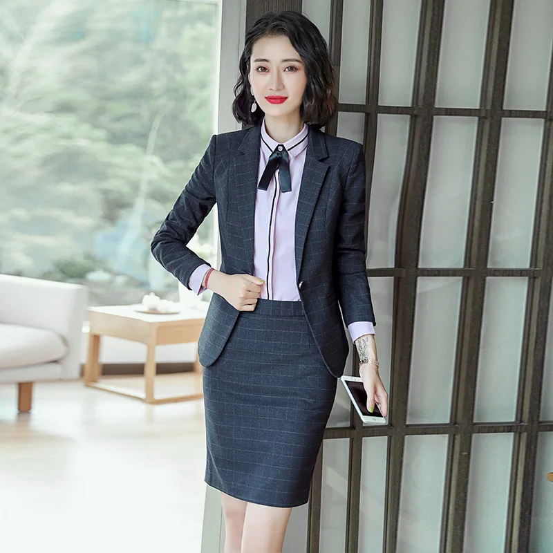 2019 Nieuwe Plaid Pak Pak Jurk Vrouwelijke Mode Temperament Zakelijke Temperament Pak Pak Stewar Dess Aviator Kostuum K36 2019 Nieuwe Plaid Pak Pak Jurk Vrouwelijke Mode Temperament Zakelijke Temperament Pak Pak Stewar Dess Aviator Kostuum K36
