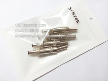 

NCHTEK Lockable DC 5.5x2.1mm Power Male Plug Socket Adapter Connector With Screw Nut Locking For Cable/Free shipping/50PCS