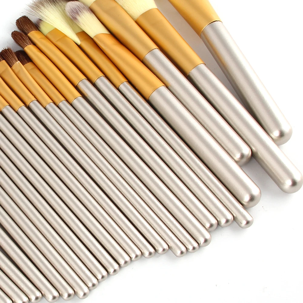 24 pcsset Professional Makeup Brushes Eyeshadow Lip Concealer Powder Foundation Brush Set Kit Cosmetic Tool with Leather Case (16)