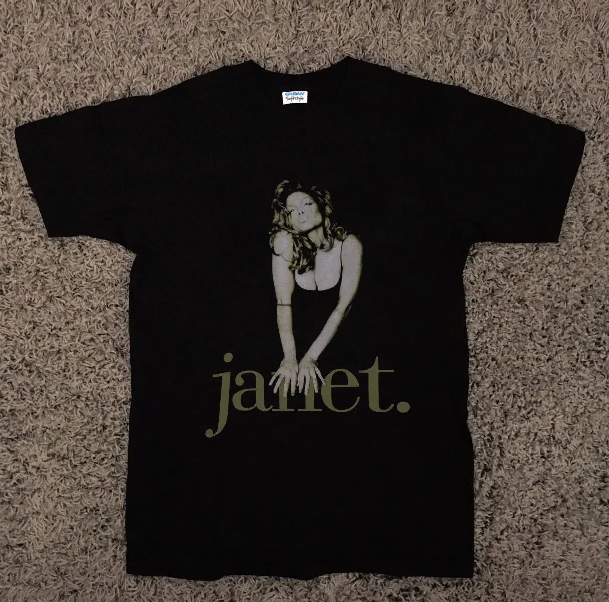 

vintage bootleg hiphop Janet Jackson Janet janet Tour T-shirt rap tee Reprint Men Short Sleeves T Shirt top tee