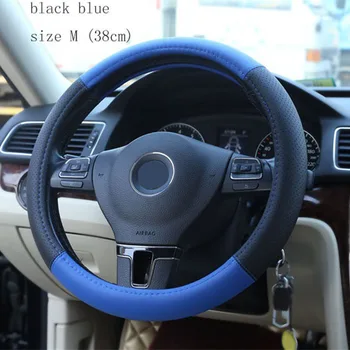 

Breathe freely microfiber Leather Car Steering Wheel Cover for ford BMW peugeot 307 bmw toyota steering-wheel 38cm 36cm 40cm