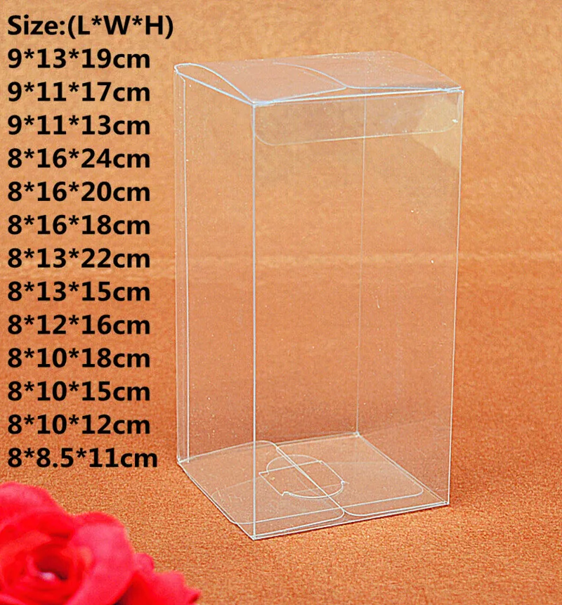 

10pcs/lot Packing Souvenir Box Transparent Gift Box Wedding Party Supply,clear pvc box plastic