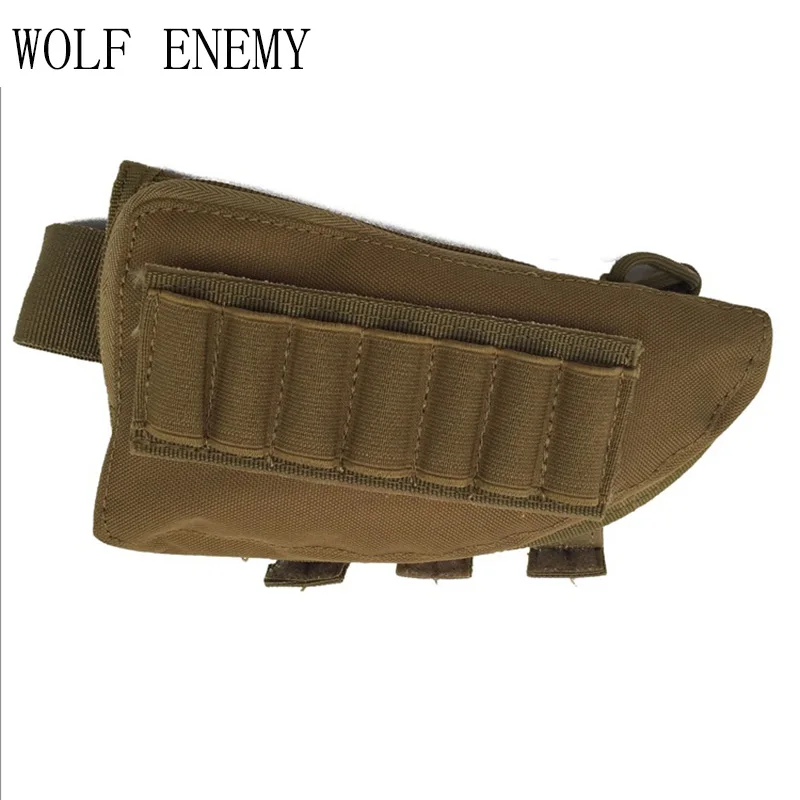 Открытый Военная Униформа Camoflage Высокое качество нейлон Rifle со подсумок сумка с щеку кожаный коврик ACU CP 5 цветов правой