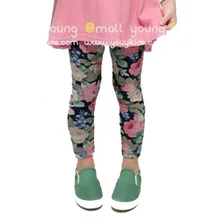 Коллекция года, весенне-осенние модные детские штаны с цветочным принтом штаны для девочек леггинсы для девочек узкие штаны, цвет на выбор