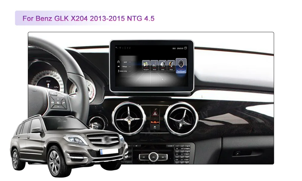 NaviFly 9 дюймов 4G LTE Автомобильный мультимедийный плеер для Mercedes Benz GLK X204 2008- Android gps навигация 3 ГБ+ 32 Гб 4 ядра wifi BT