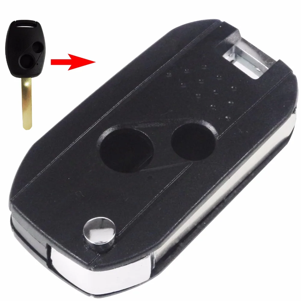

3 Buttons New Remote 2 Button Flip Folding Key Shell Case Cover For Honda CRV Accord Civic Fit