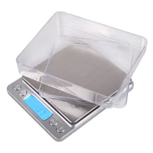 2000g x 0.1g Mini LCD Display Pocket Gram Electronic Digital Scales Jewelry Kitchen Food Weighing Balance Scales with Backlight