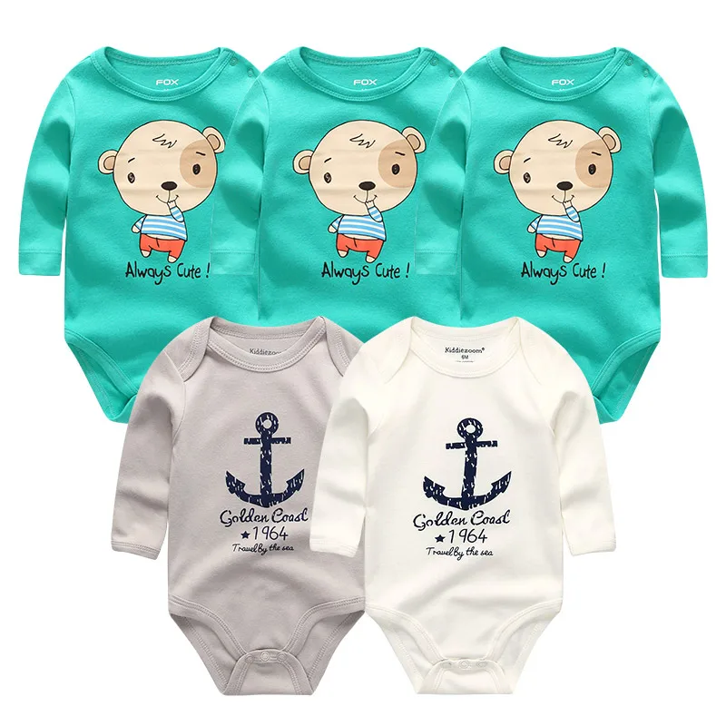 5Pcs/set Newborn Baby Clothes Full Sheeve roupa de bebes Cartoon 3-12M Boy&Girl Clothing Cotton Infant Jumpsuit Baby Pajamas