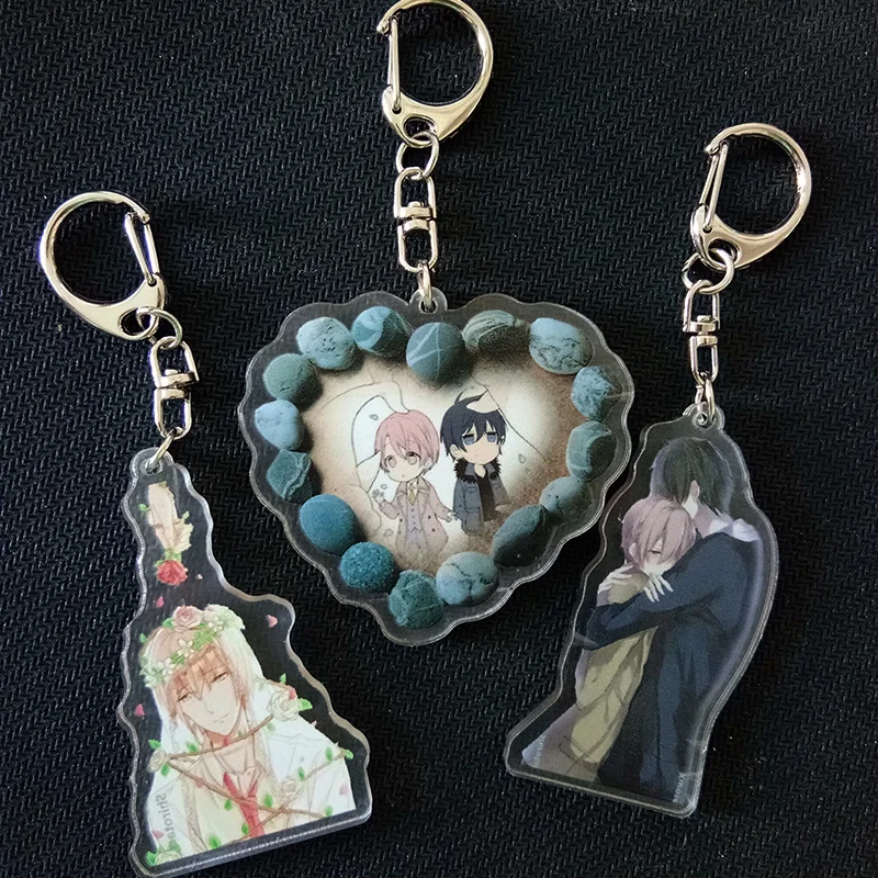 

6cm Fujoshi Rotten 10 Count RIHITO Marriage Heart Tadaomi Keychain Keyring Ten Count Pendant Collection Keychain Portachiavi
