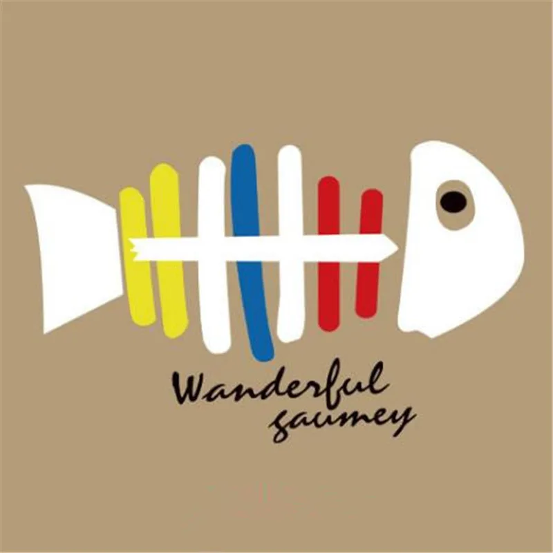 Fashion Patch DIY Clothes cartoon fish bone 3d stickers Thermal Transfer Printing Iron on patches for clothing T shirt Fabric | Дом и сад