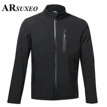 Мужская теплая флисовая велосипедная куртка ARSUXEO, зимняя теплая велосипедная одежда, ветронепроницаемое водонепроницаемое спортивное пальто для горного велосипеда