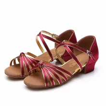 Обувь для девочек Практика Танцы поставки Танцы Обувь каблук 3 см детская Пряжка Костюмы для латиноамериканских танцев Костюмы для бальных танцев Salsa Танцы