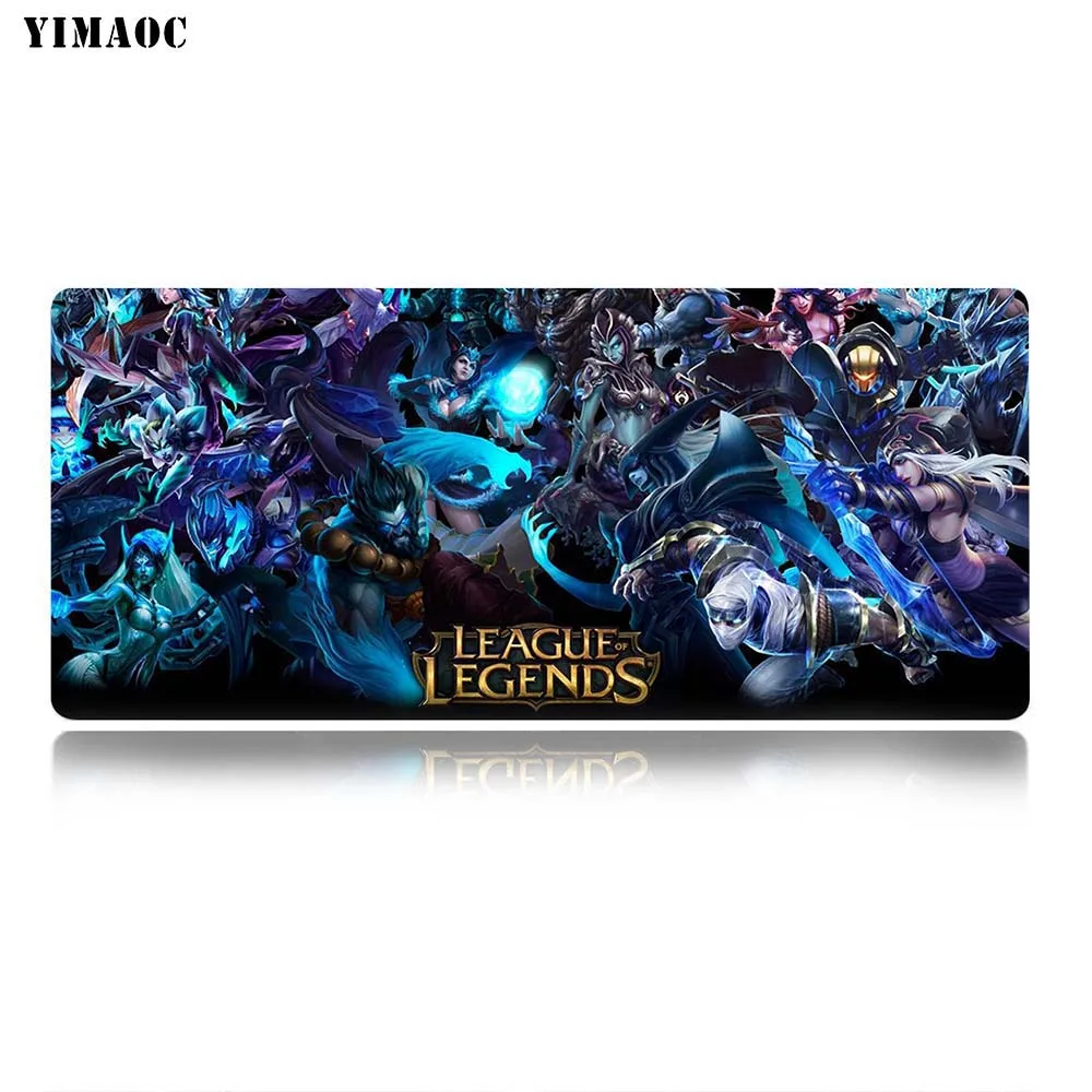 MP4 40x90cm YIMAOC коврик для мыши Лига Легенд 40x90 см компьютерная коврик для мыши Противоскользящий натуральный резиновый игровой коврик для мыши - Цвет: MP4 40x90cm