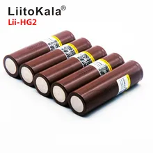 Liitokala hg2 2019 18650 3000 mah, baterias recarregáveis, alta carga, alta corrente 30a