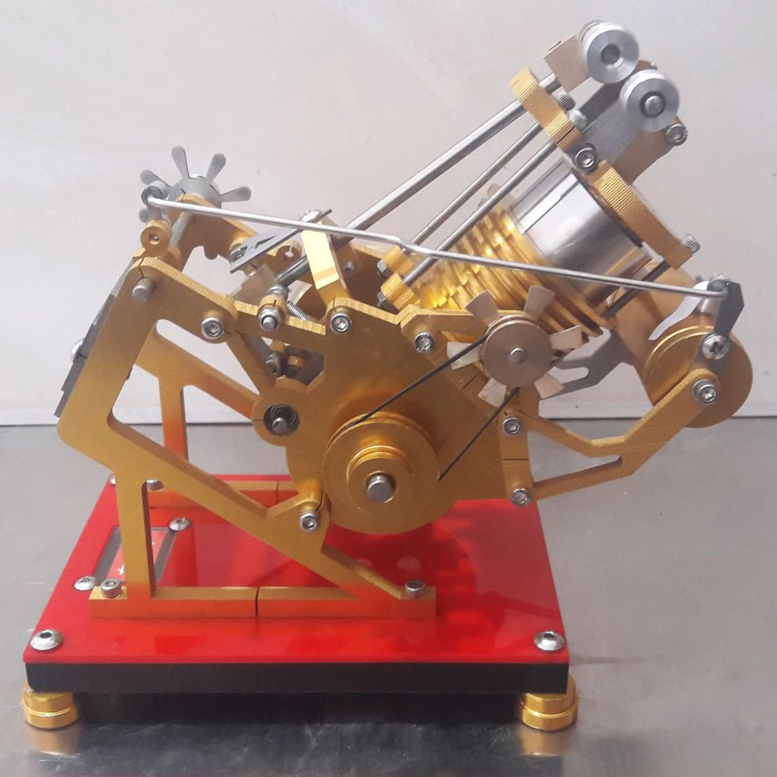 Tipo de succión de metal y motor de vacío Stirling modelo de motor de prueba de juguetes para niños de Aprendizaje Temprano Ciencia Educativa - 2