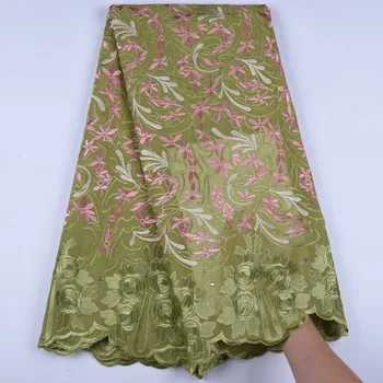 

New African Dry Lace Fabric High Quality Tulle Lace Swiss Voile Lace In Switzerland Cotton African Lace For Women Dress 1604